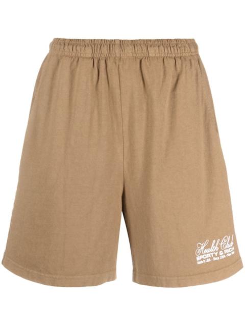 logo-print track shorts