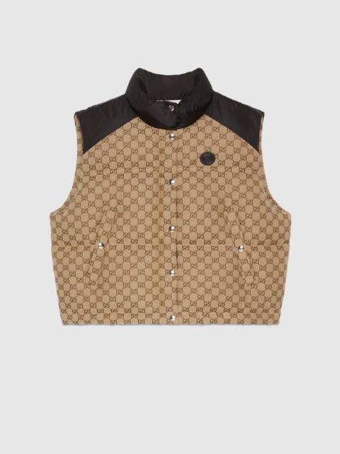 GG cotton canvas puffer vest