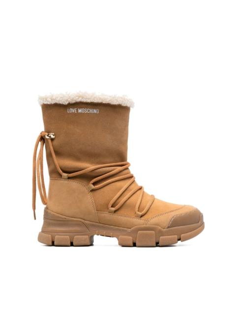 leather lace-up boots