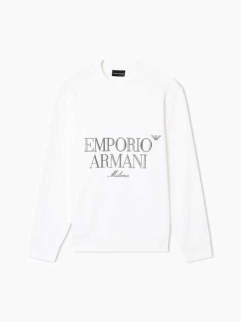 FRENCH TERRY JERSEY SWEATSHIRT WITH EMBROIDERED LOGO