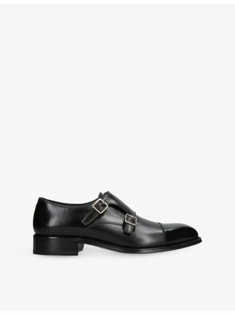 Claydon Double Monk Strap Leather Shoes