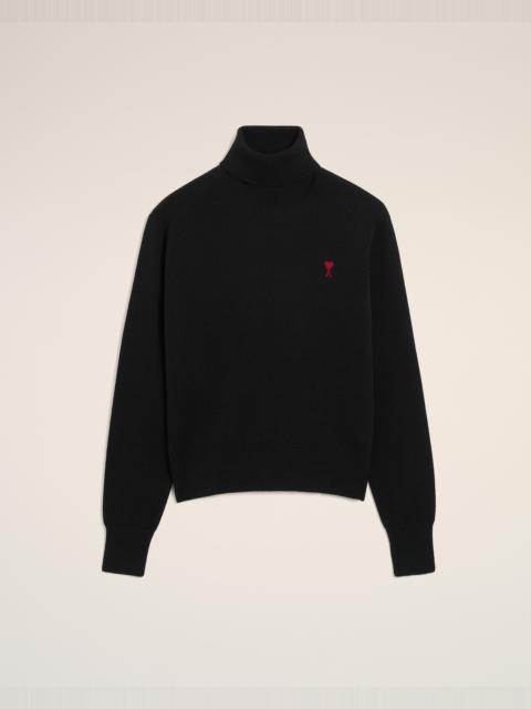 BLACK WOOL AMI DE COEUR TURTLE NECK SWEATER