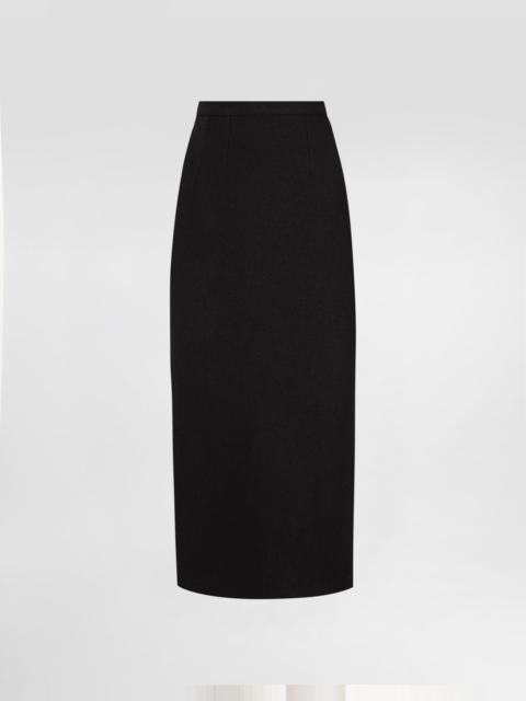 Wool pencil skirt