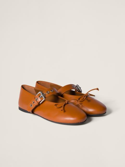 Leather ballerinas