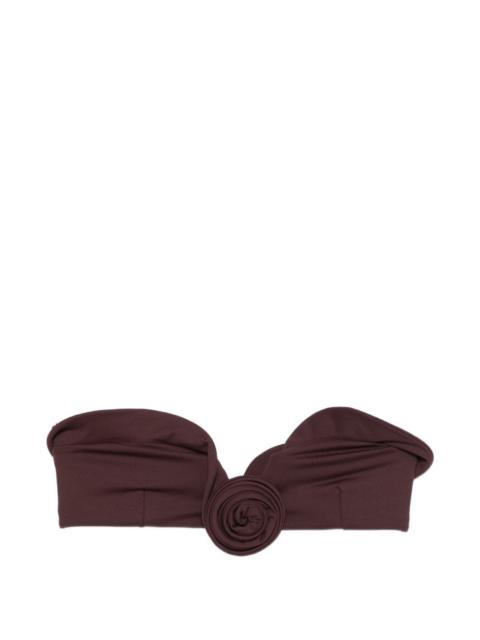rosette-detail bikini top