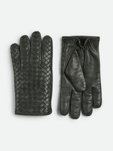Intrecciato Leather Gloves