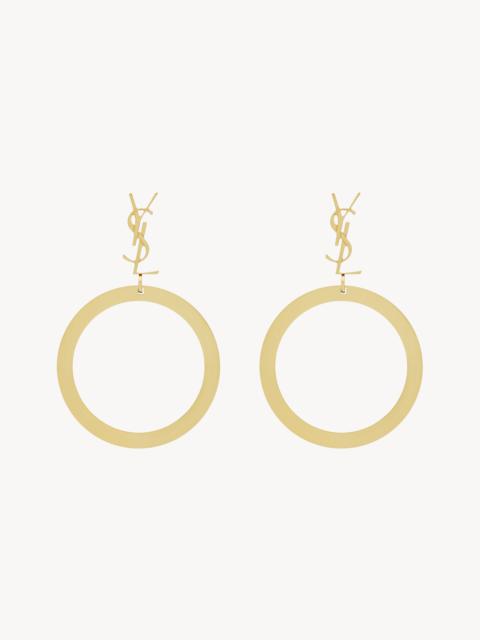 CASSANDRE PENDANT HOOP EARRINGS IN METAL