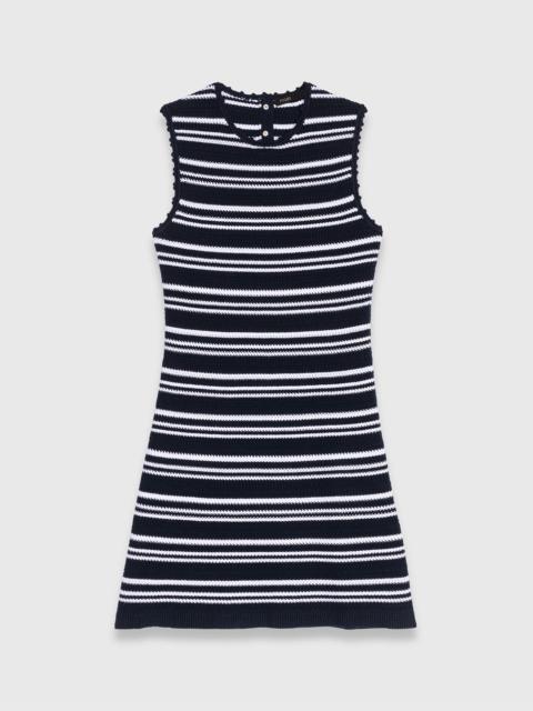 Striped mini crochet dress