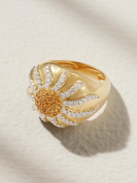 18-karat Gold, Citrine And Diamond Ring