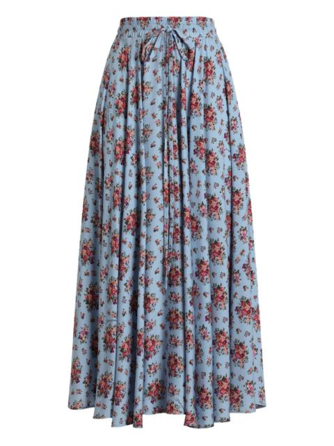 floral drawstring skirt