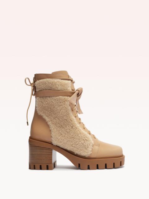 SHEARLING CLARITA COMBAT BOOTIE 65 BEIGE