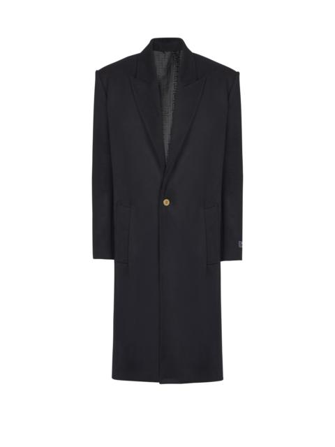 Oversized wool and cashmere coat