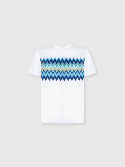Short Sleeve T-Shirt with Zigzag Insert