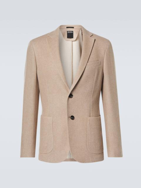 Cotton, wool and cashmere blazer