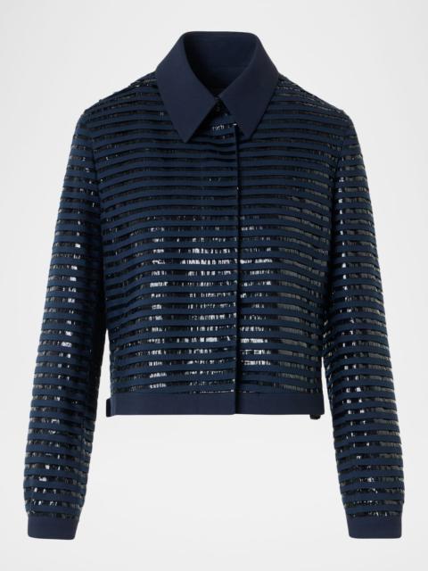 Peer Metallic Fringed Single-Breasted Jacket