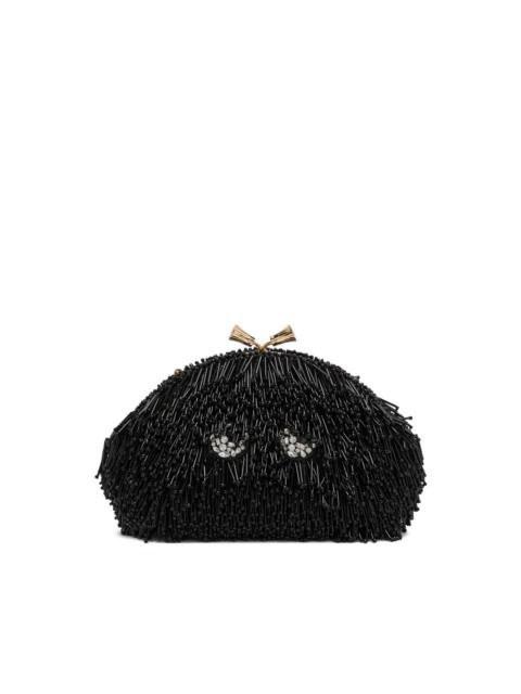 Eyes embellished clutch bag