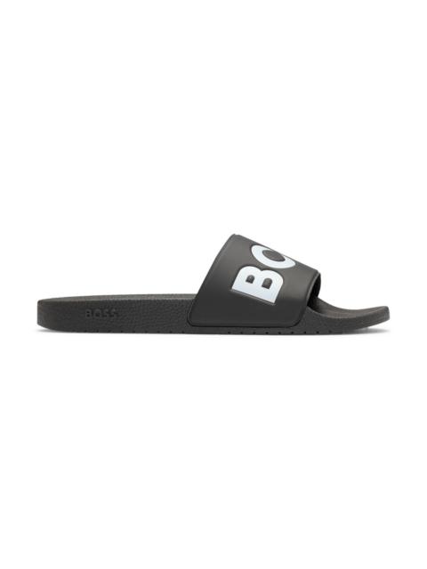 ITALIAN-MADE SLIDES WITH LARGE LOGO DETAIL
