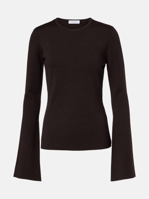 Wool, silk, and cashmere top