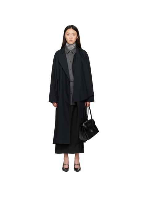 Navy Scarf Trench Coat