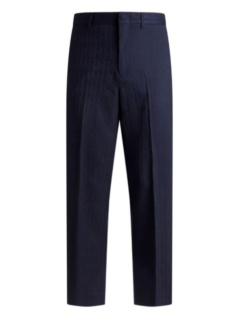 jacquard wool trousers