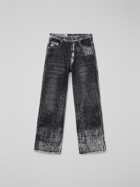 Muted black denim jeans