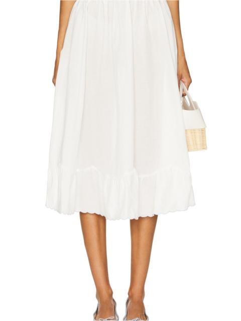 Tea Time Poplin Midi Skirt
