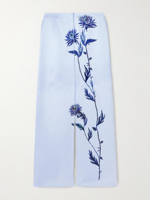 Kat Floral-print Silk-satin Maxi Skirt