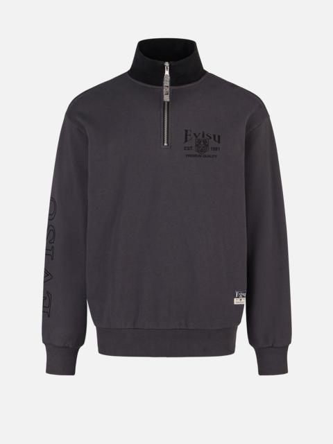 LOGO EMBROIDERY RELAX FIT HALF-ZIP SWEATSHIRT