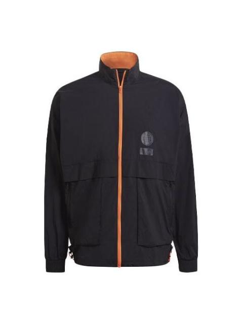 adidas Ub Wb Astro Sports Windproof Stand Collar Jacket Black GU1756