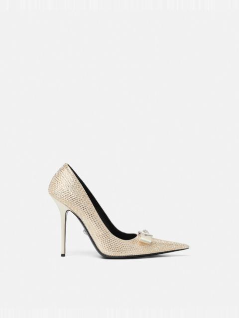 VERSACE Gianni Ribbon Crystal Pumps 110 mm | REVERSIBLE