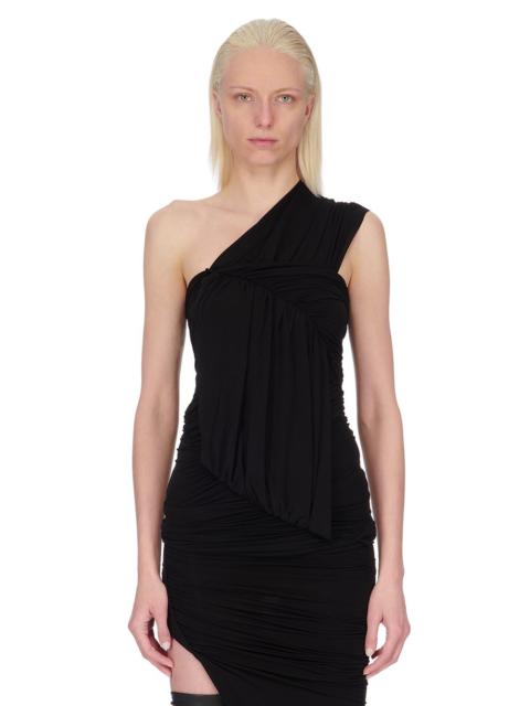 Edfu draped one-shoulder blouse