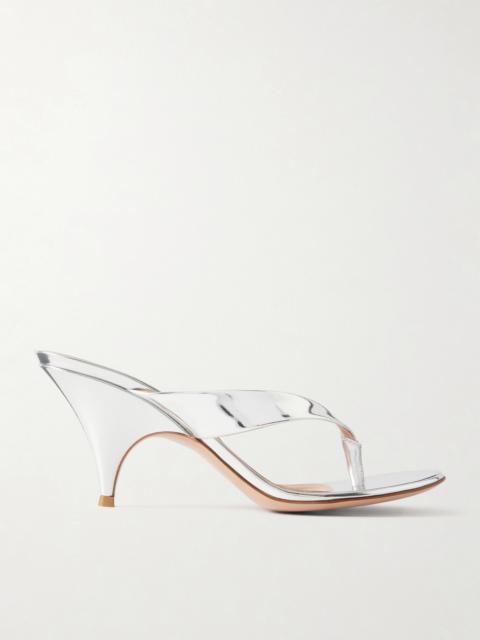 Sofia 70 Metallic Leather Mules