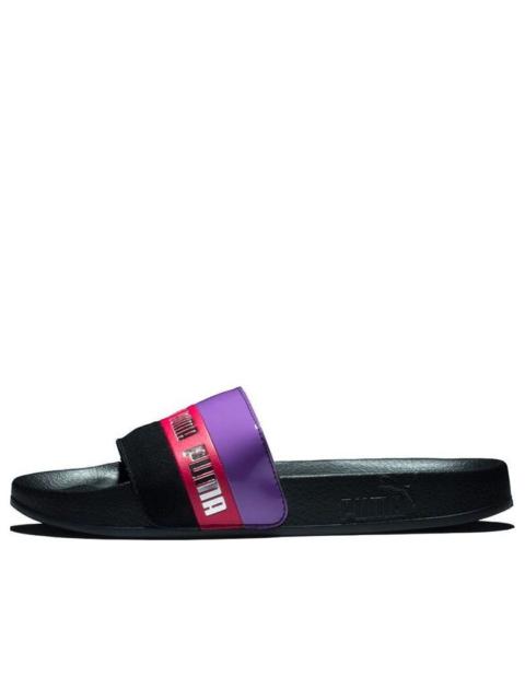 (WMNS) PUMA Damen Sandale Leadcat Remix Slide Black/Purple 370694-01