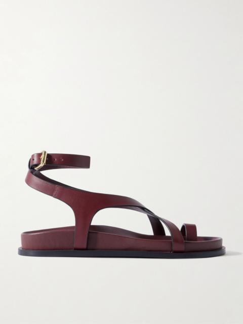 Jalen Slim leather sandals Merlot