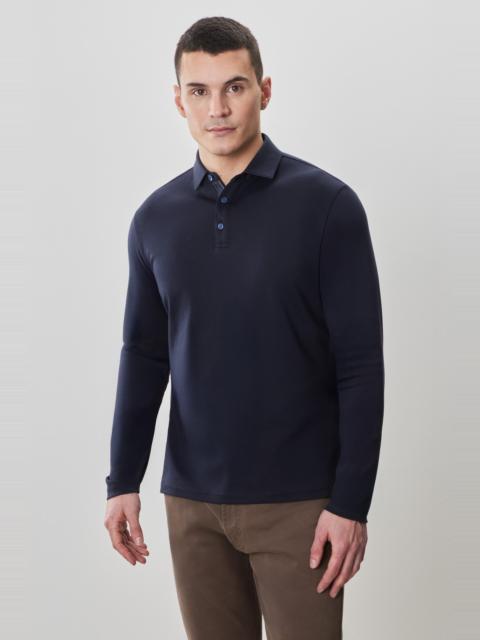 The Barakett Long Sleeve Herringbone Polo