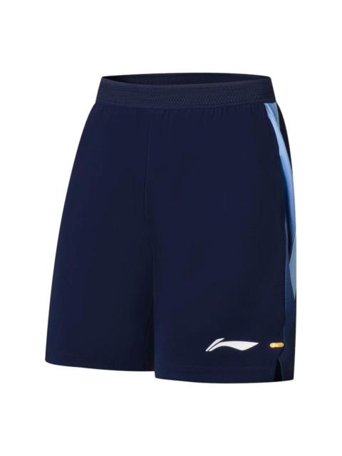 Li-Ning Logo Print Badminton Shorts 'Blue' AAPS133-4