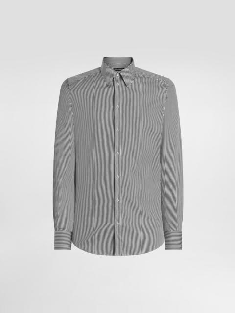 Striped popeline gold shirt