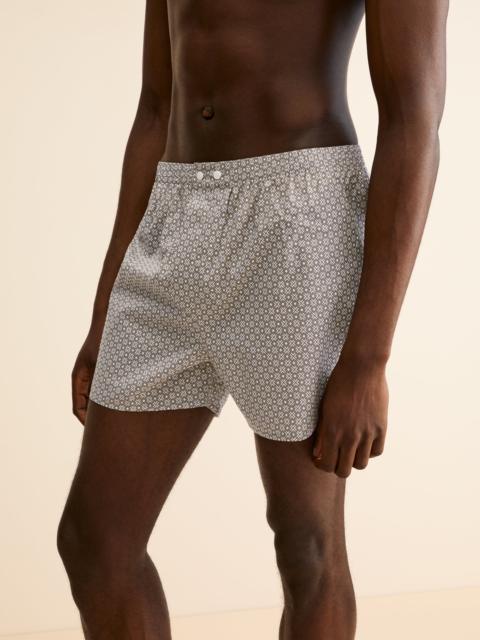 Men's Classic Fit Boxers London Transport Cotton Batiste Taupe Cross