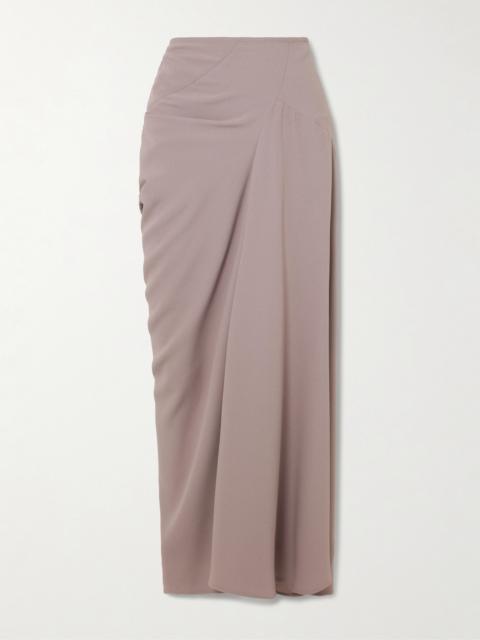 Paneled Crepe De Chine Maxi Skirt