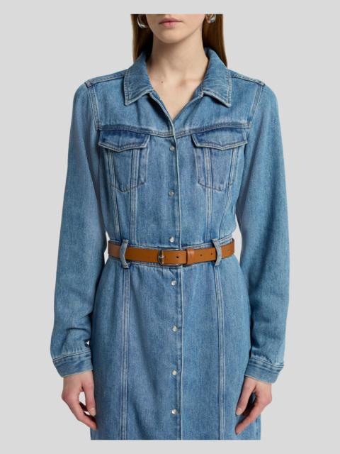 Slim Leather Belt in Cognac