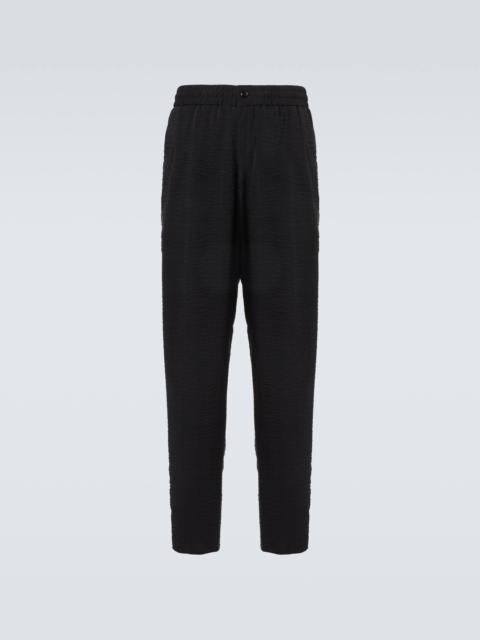Jacquard straight pants