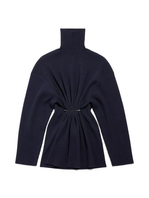 Women's Pinched Mini Dress in Navy