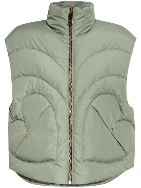high-neck vest jacket