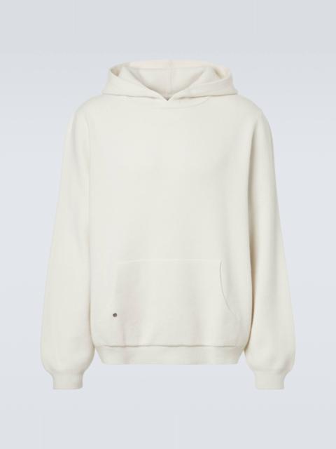 Cashmere hoodie with amethyst