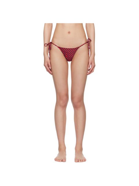 Red & Navy Kineta Bikini Bottom