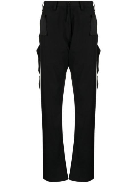 straight-leg wool trousers