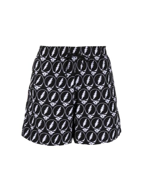 AMIRI Grateful Dead Skull Swim Shorts Black