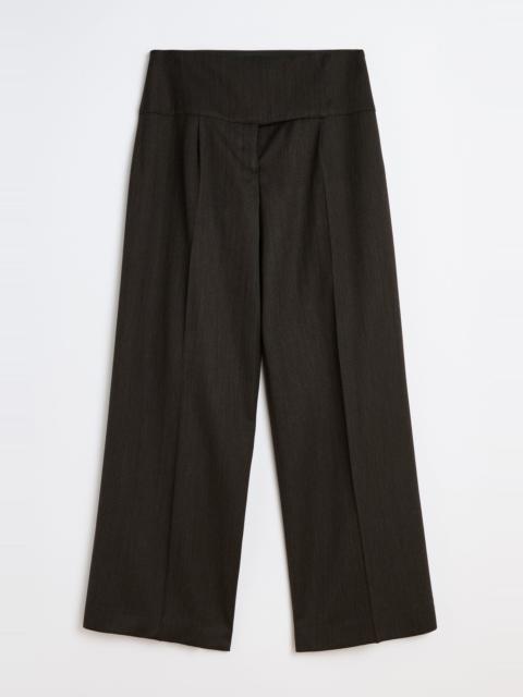 Girdle Trouser Havana Brown Chain Wool