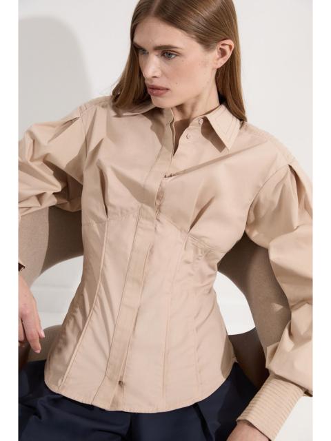 Archive Collection - Cotton Poplin Balloon Sleeve Shirt