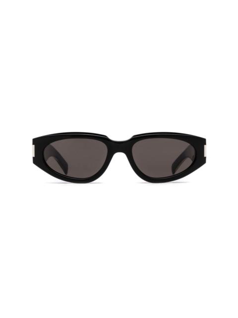 polished oval-frame sunglasses
